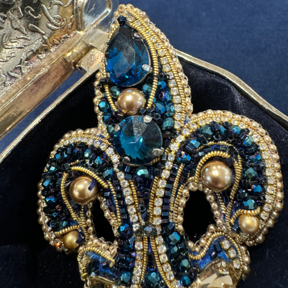 Luxurious Handcrafted Beaded Appliques with ThreadworkLuxurious Handcrafted Beaded Appliques with Threadwork